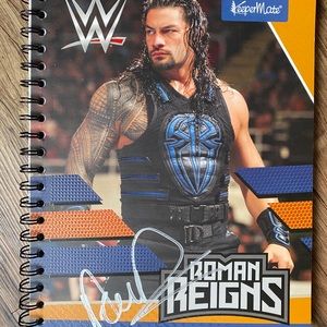 WWE ROMAN REIGNS AUTOGRAPHED NOTEBOOK